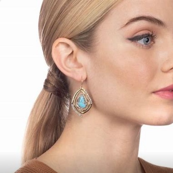 Alexis Bittar Roxbury Spiral Turquoise Earring New - Picture 2 of 13